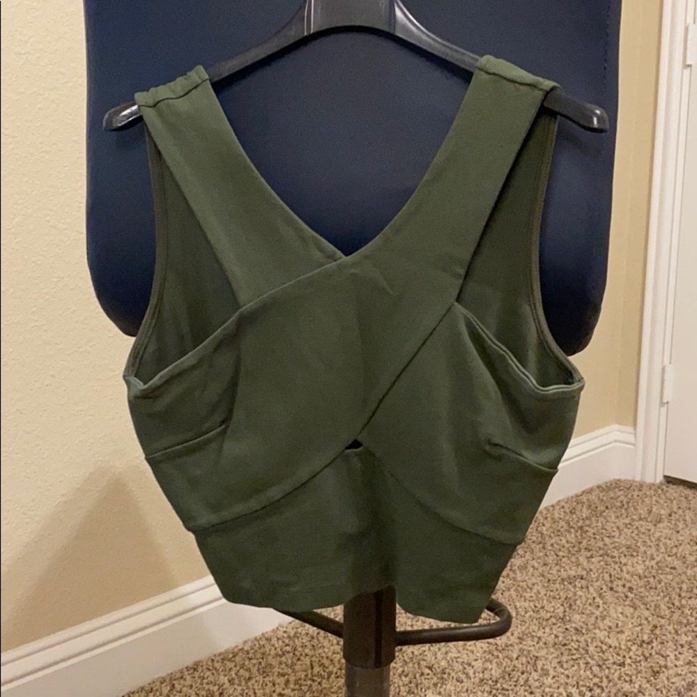 Olive green crop top